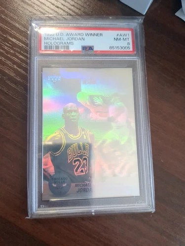 1991 Upper Deck - Michael Jordan AW1 Hologram -  Graded PSA 8 Bulls