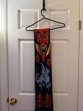 Drop Dead Clothing "Eternal Life" żakardowy dzianinowy szal