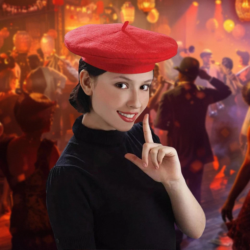 Red Beret Adult Costume Hat - Image 3 of 3