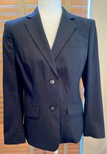 Women's BROOKS BROTHERS Brookscool Charcoal Plaid Blazer Jacket Size 6