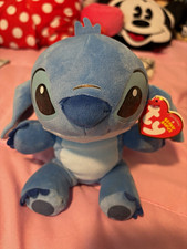 Ty Beanie Babies Disney Lilo  Stitch Stitch Blue Plush Beanbag Stuffed Animal