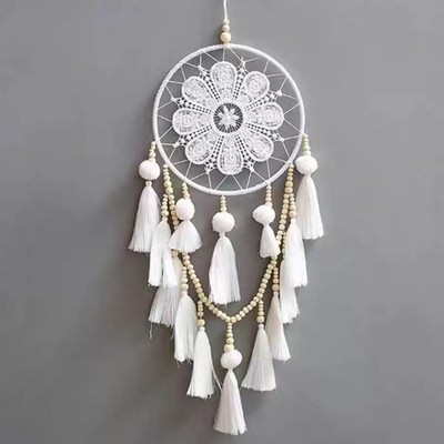 Boho Makramee Traumfänger Wandbehang - Baumwolle Quaste Deko