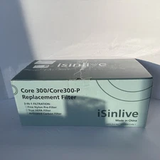 Isinlive Air Filter 300/Core300P Replacement Filters (2) Open Box Filters Sealed