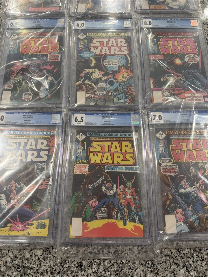 STAR WARS 1 -9 - CGC GRADED - 1977- WHITMAN REPRINTS - 1ST APP LUKE, HAN, & MORE - Image 3 of 4
