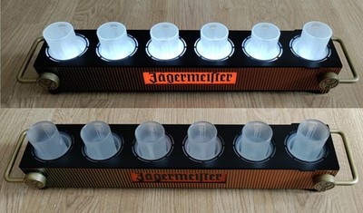 Jägermeister LED Serving Tray, Glorifier beleuchtet, Serviertablett, Shotleiste