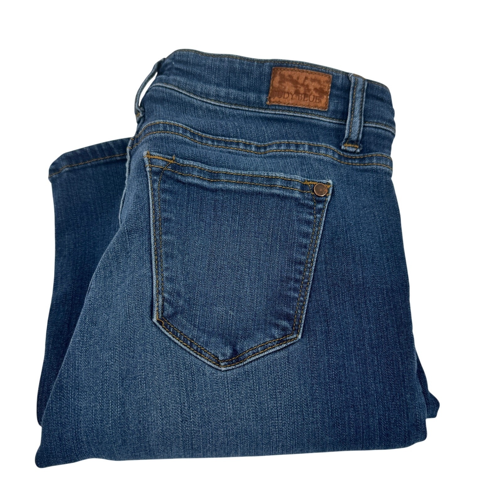 Judy Blue Jeans Womens 7 / 28 (29x30 ACTUAL) Bootcut Blue Stretch Denim