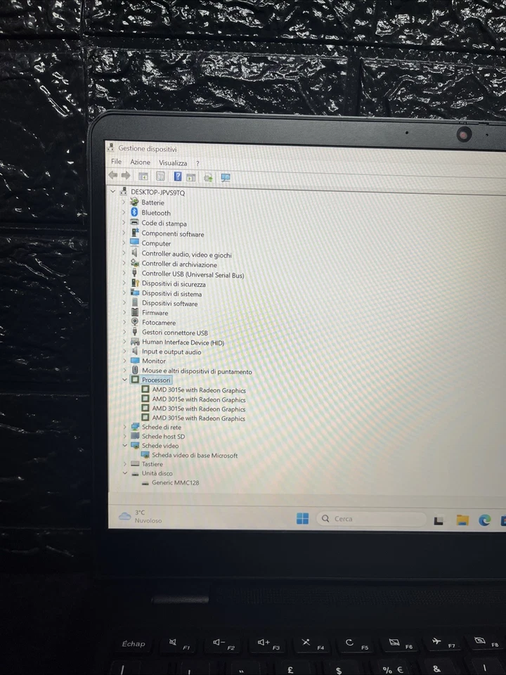 Notebook Lenovo 2023 (AMD 3015 Ssd 128gb 4gb ram ) Windows 11 Pro - Immagine 4 di 4