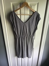 Gap Factory Black White Striped Double V-Neck Sleeveless Mini Dress Small NWT