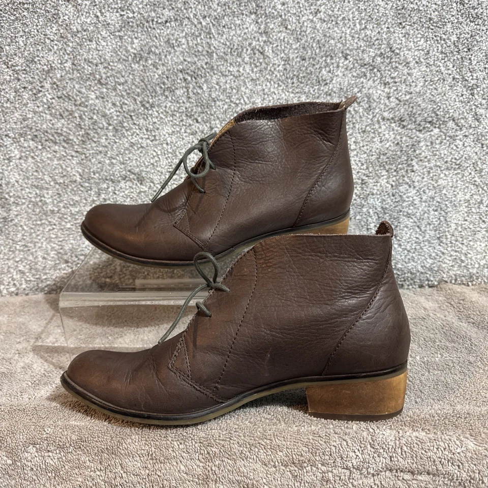 Botas Chukka Latigo Mujer Talla 8M Tobillo Cottagecore Boho Cuero Con Cordones Retro Foto 2 de 4