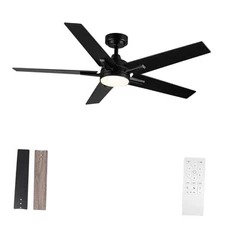 Ceiling Fans with Lights, 52 inch Ceiling Fan with Light and 52 Inch Black