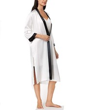 Linea Donatella Womens Satin Contrast Trim Wrap Size S/M