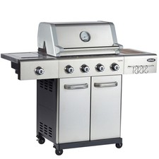 Outback Jupiter - 4 Burner Hybrid BBQ Grill with Side Burner - Stainle OUT370767