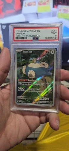 Pokémon Snorlax 051 SV: Scarlet & Violet Promo Holo PSA 9 HP 150 ATK 130