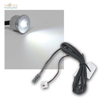 LED Mini-Spot STAR Chrom, Punkt-Leuchte Einbau-Spots für Möbel/Vitrine als Set