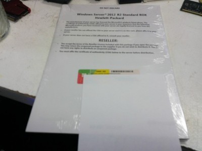 Microsoft Windows Server 2012 R2 Standard ROK HP Hewlett-Packard