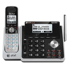 AT T TL88102 DECT 6.0 Expandable 2-Line Speakerphone with Caller ID