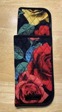 Vera Bradley Havana Rose Curling & Flat Iron Cover Cotton Fabric Travel 15687