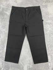 Carhartt Pants Mens 42x30  Black B11 Loose Washed Duck Utility Work Carpenter