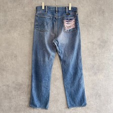 Wrangler 13MWZ Vintage 70s-80s USA Made Remake Denim Pants W34 Indigo
