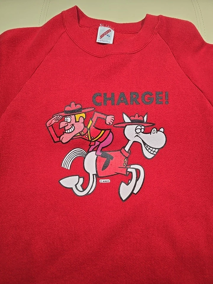 Suéter De Colección Raro Dudley-do-right Años 80 Por Jay Ward Rojo XL EE. UU. Foto 3 de 4