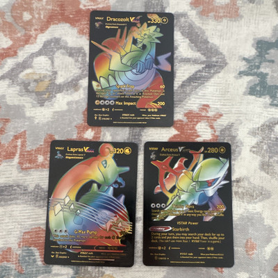 Pokémon TCG Crown Zenith 3-Card Holo Lot Arceus VSTAR Lapras Dracozolt