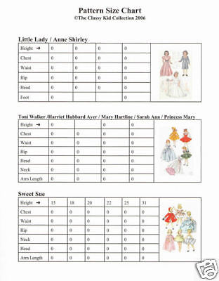 Walker Size Chart