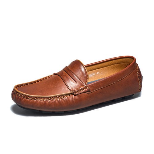Men's Leather Shoes Winter Casual Business Shoes All-Match Peas Shoes Soft Sole - 第 28/30 張圖片