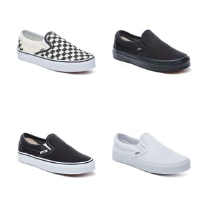 all black slip on vans