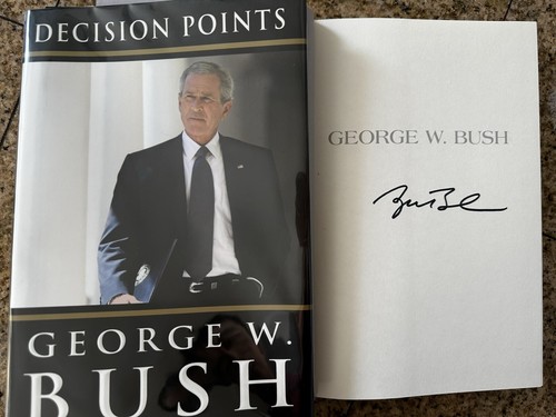 President George W Bush signed Decision Points Book. NEW, Mint,HC, 1/1