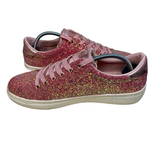 Skechers Womens 8 Goldie Diamond Mist Sneakers Pink Casual Wedding Dance Party - Picture 2 of 12