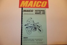 MAICO PROPRIETARI OFFICINA MANUALE E LISTA RICAMBI COPIA '81 250 400 490 MX SPEDIZIONE GRATUITA