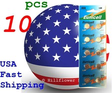 10 pcs AG8 LR55 LR1120 G8 391A L1121 Card 1.5V 0 Hg Alkaline Battery
