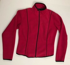 Women's Fleece Jacket, Elements "g", Small, Pink Full Zip Front