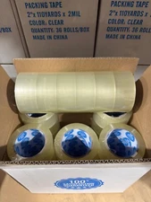 Packing Tape 36 Rolls 110 Yards 2 inch 2Mil  Clear Carton Sealing Tapes -A Grade