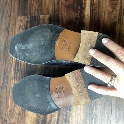 Johnston & Murphy Oxford Lace Up Black Deerskin Leather Shoe  display picture 1