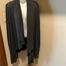 Helmut Lang Gray Asymmetric Cardigan Long Sleeves Sz P S