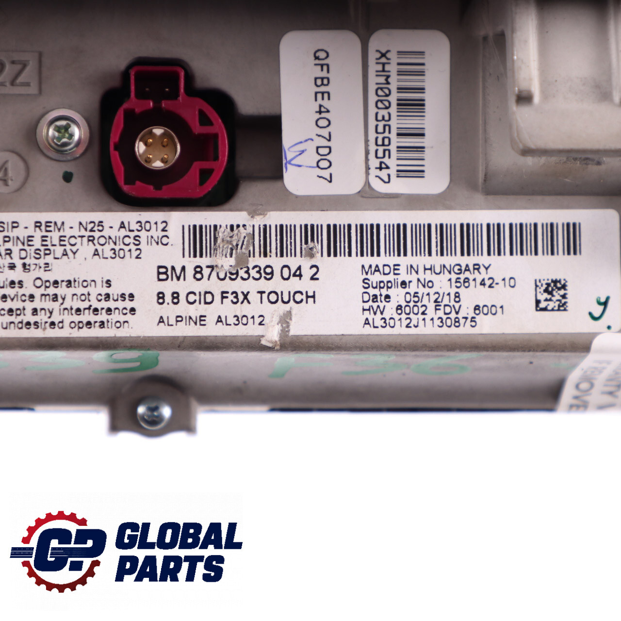 BMW F30 F31 F32 F82 Bildschirm Information Display 8.8 