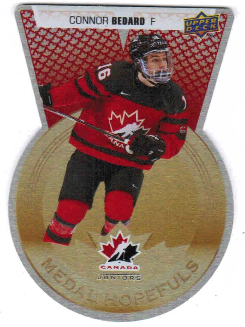 2022 UPPER DECK TEAM CANADA JUNIORS CONNOR BEDARD MH-9 MEDAL HOPEFULS