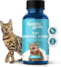 BestLife4Pets Cat Dental Care & Bad Breath Remedy - Natural Oral Health for Cat