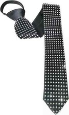 Rhinestone Necktie for Men Shine Sparkle Artificial Diamonds Tie Adjustable Neck