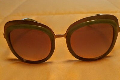 Emporio Armani Sunglasses Opal Green Gradient EA 2058 Retro Oversized 70s Emporio Armani Sunglasses 2058 30108E Matt Gunmetal Opal  main image 2