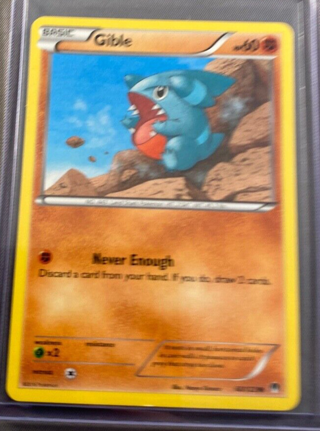 Pokemon- Gible 68/122 Common Card- Breakpoint Set Near Mint