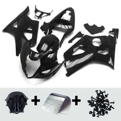 Injection Black Fairing Kit for 2003 2004 Suzuki GSXR1000 ABS Plastic Bodywork