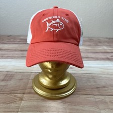 NWT Southern Tide Trucker Snapback Hat Red Fi...