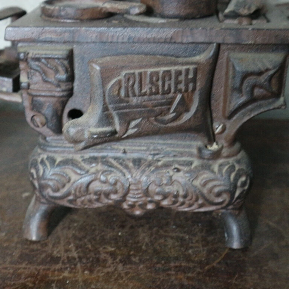 ancien jouet fourneau cuisiniere cuisine en fonte RLSCEH complet MAISON POUPEE - Photo 2/4