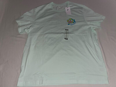 Nike Center Swoosh Peace Love T-Shirt BLUE Men's 3XL NWT