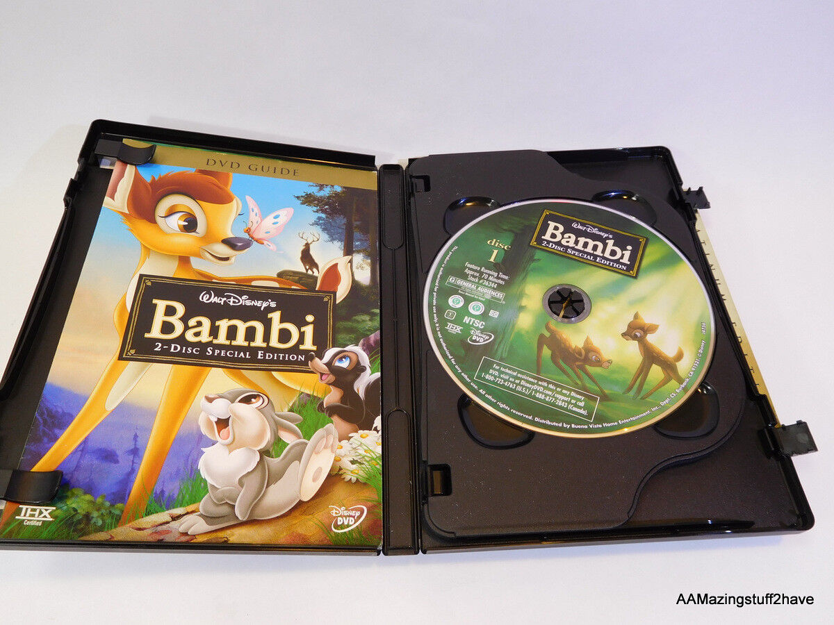 Walt Disney Bambi DVD 2005 2 Disc Set Special Edition Platinum Edition Children Walt Disney Bambi DVD 2005 2 Disc Set Special Edition Platinum Edition Children