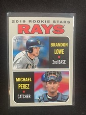 2019 Topps Heritage - Rookie Stars #9 Brandon Lowe, Michael Perez (RC)