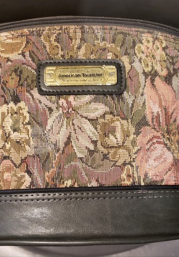 VTG AMERICAN TOURISTER FLORAL TAPESTRY COSMETIC CARRY ON SHOULDER LUGGAGE BAG - Picture 7 of 12