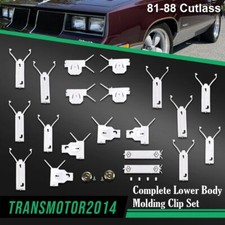Fit For 1981-88 Cutlass Lower Body Chrome Door Trim Molding Clip Retainer
